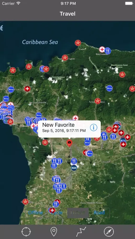 TRINIDAD & TOBAGO – Travel Map Offline Navigator Screenshots
