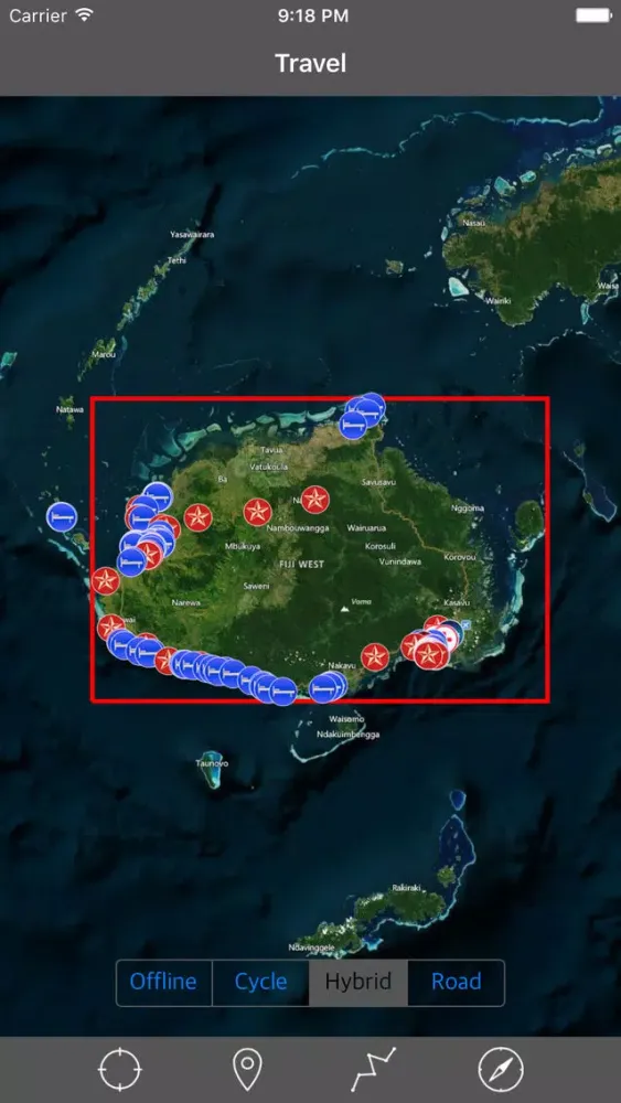Capturas de tela do VITI LEVU ISLAND (FIJI) – Travel Offline Navigator