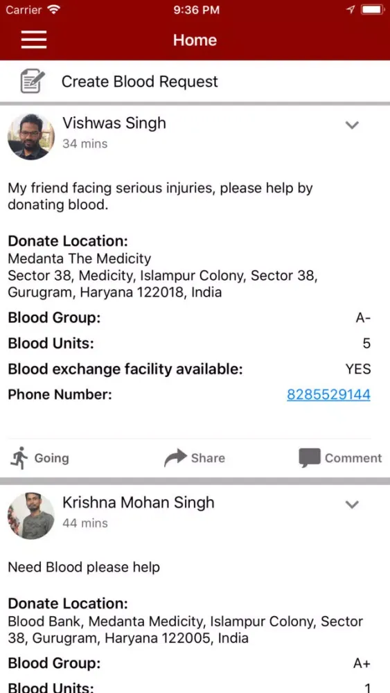 Blood Nearby: Get&donate blood應用截圖