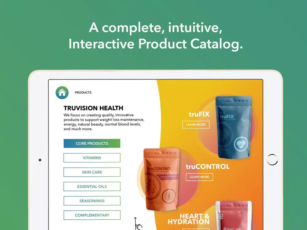 Capturas de pantalla de TruVision Health Guide iPad 