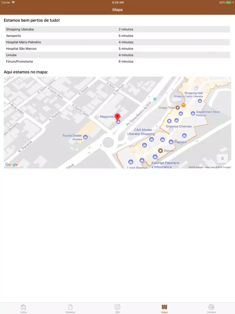 Ảnh chụp màn hình của Bellagio iPad 