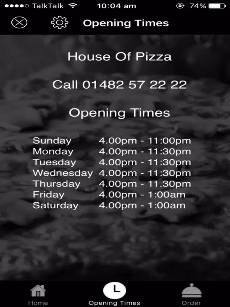 House of Pizza iPad  Screenshots