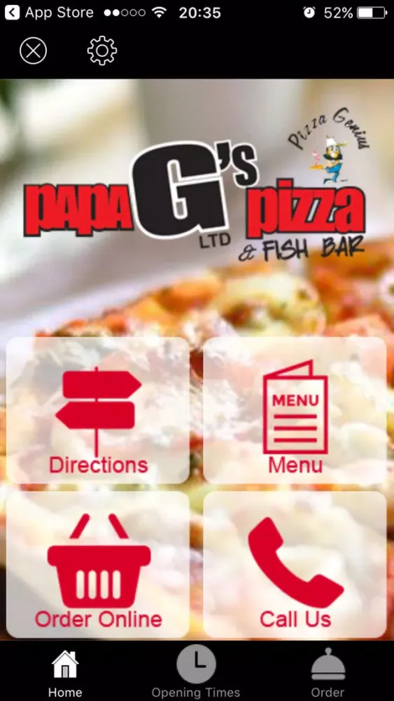 Captures d'écran de Papa G's Pizza and Fish Bar