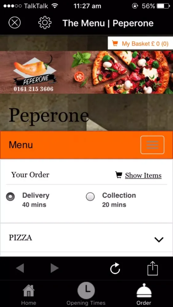 Tangkapan layar Peperone Pizza