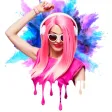 Drip Art And Neon Photo Effect Drip Art And Neon Photo Effect