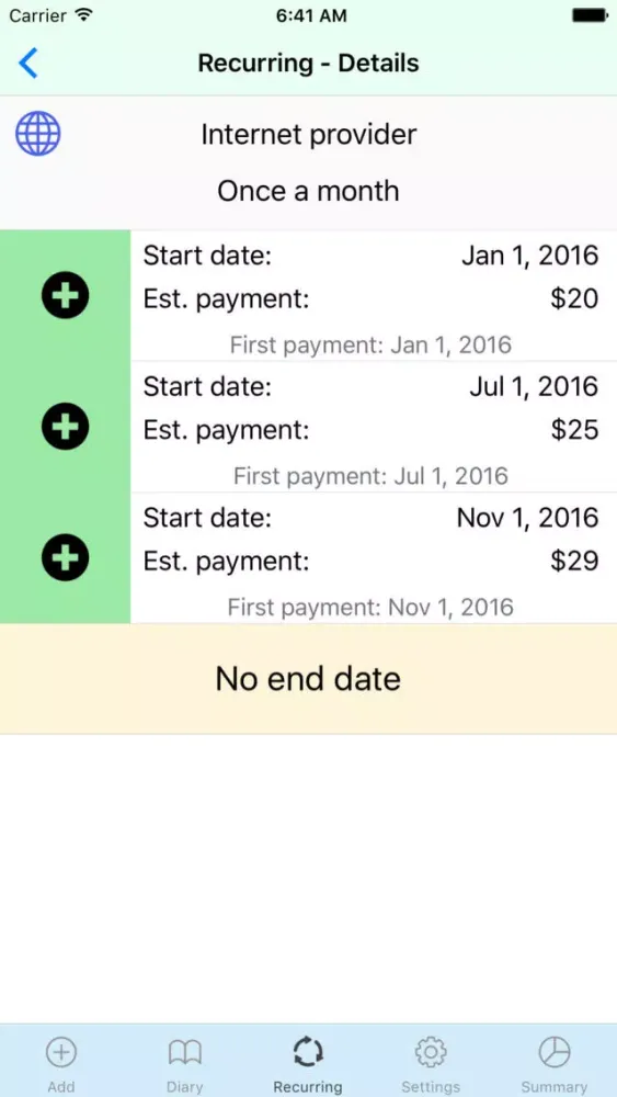ภาพหน้าจอของ Expenses V2A