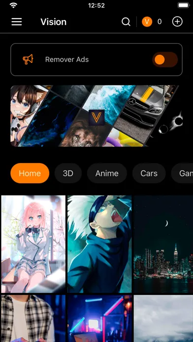 Ảnh chụp màn hình của Wallpapers 4K 3D - Vision