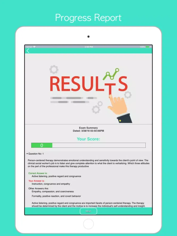 ภาพหน้าจอของ CDL Practice Exam 2018 iPad 