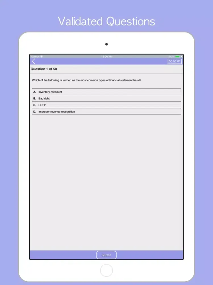 Forensic Accountant Prep 2018 iPad Screenshots