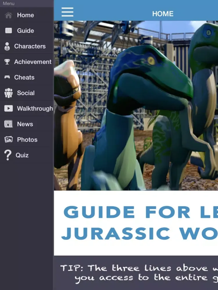 Gamer Guide For Lego Jurassic World iPad 应用截图