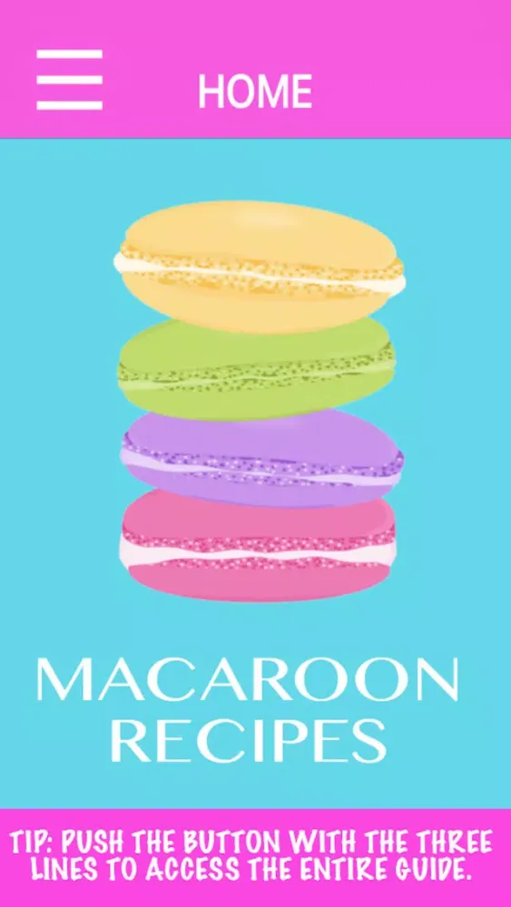 Capturas de tela do Macaroon Recipes
