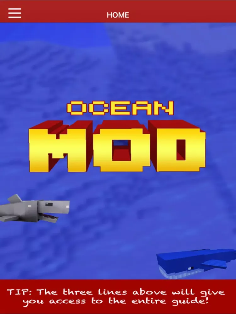 Ocean Mod For Minecraft PC Pocket Guide Edition iPad 应用截图