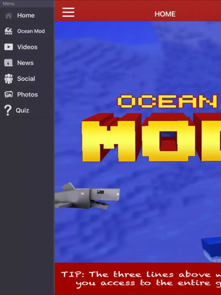 Ocean Mod For Minecraft PC Pocket Guide Edition iPad 应用截图
