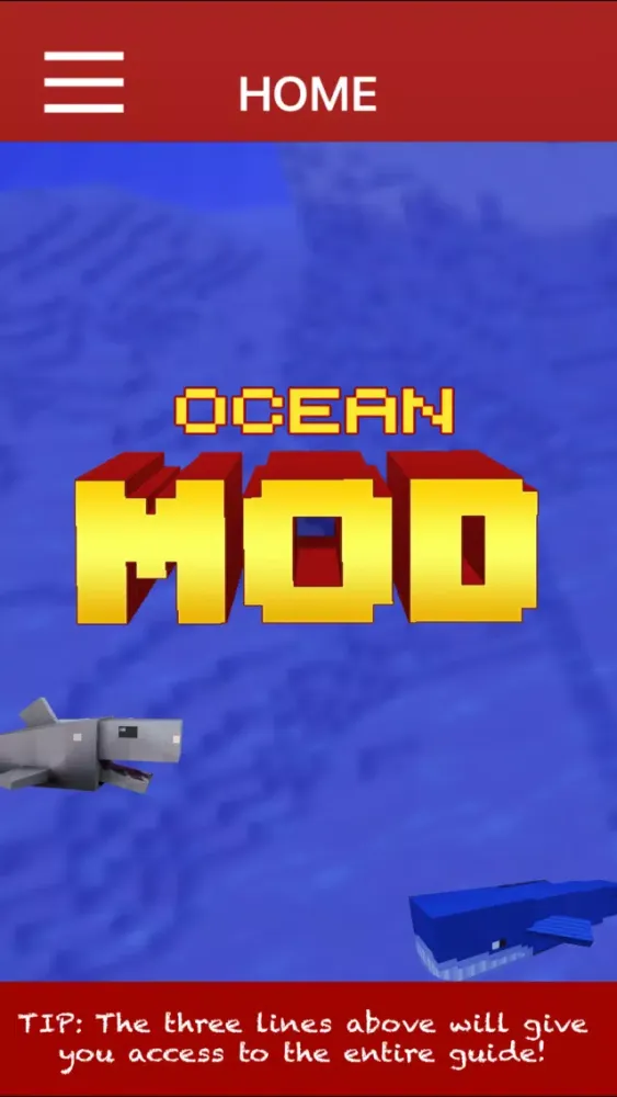 Ocean Mod For Minecraft PC Pocket Guide Edition应用截图