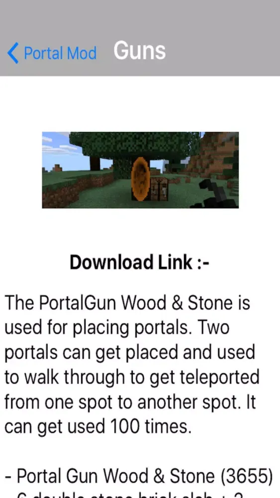 Tangkapan skrin Gravity Gun Featuring Portal For Minecraft Edition