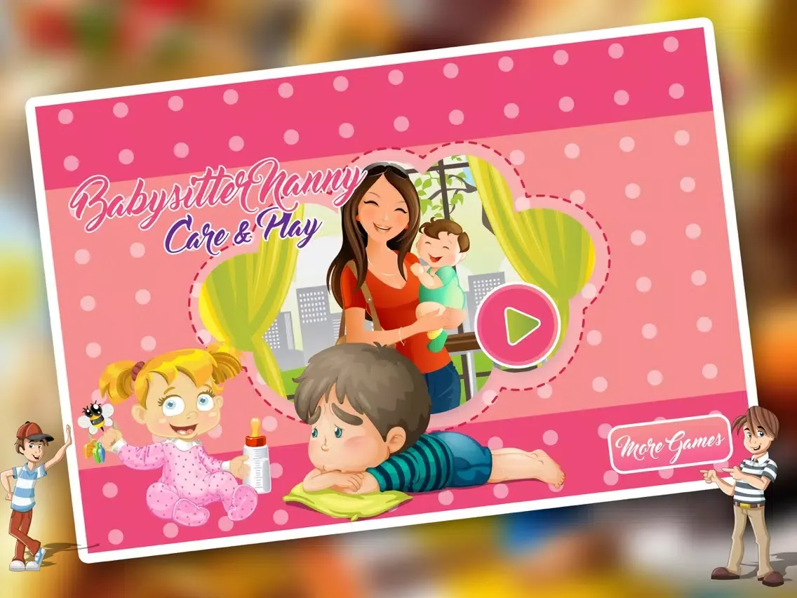 ภาพหน้าจอของ Baby Sitter Nanny Care & Play - Help the au pair in babysitting mommy's little baby girl iPad 