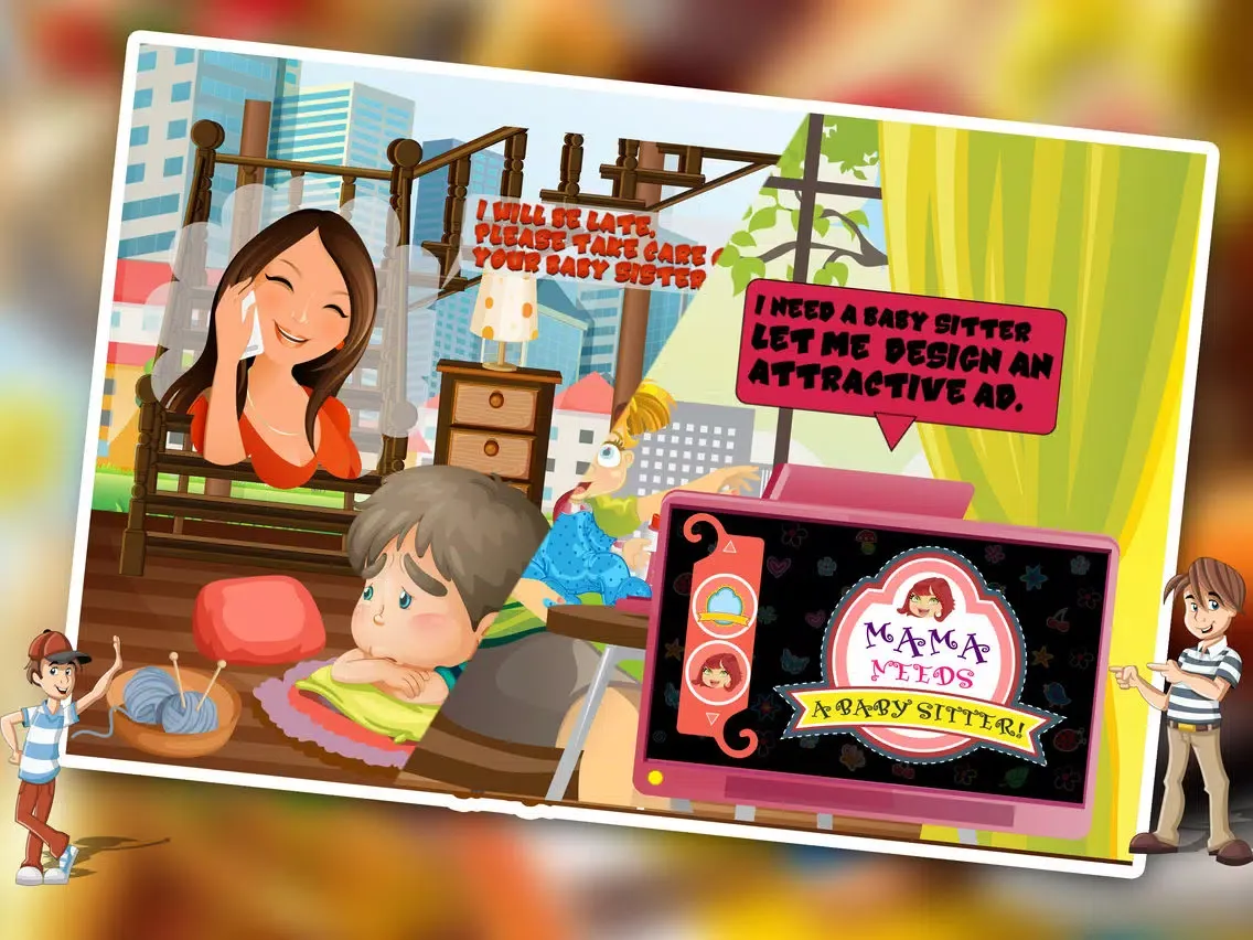 ภาพหน้าจอของ Baby Sitter Nanny Care & Play - Help the au pair in babysitting mommy's little baby girl iPad 