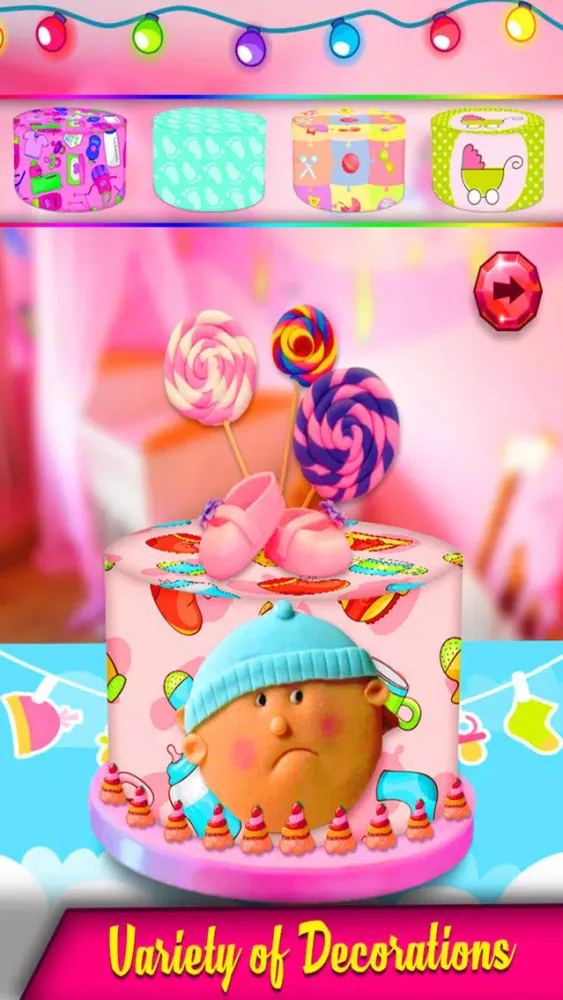 Baby Shower Party Cake Maker - Real Cake Designer应用截图