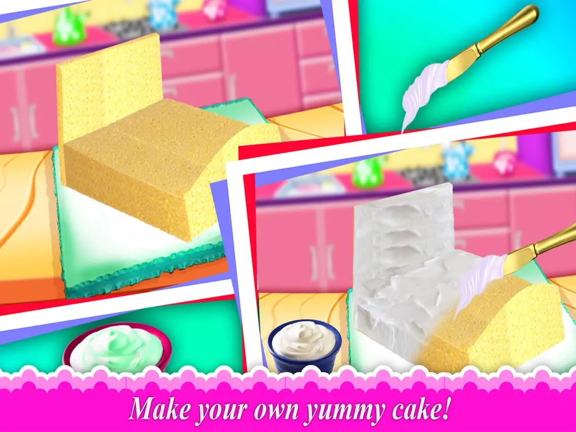Capturas de pantalla de DIY Doll Bed Cake Maker Game! Creative Bakery Chef iPad 