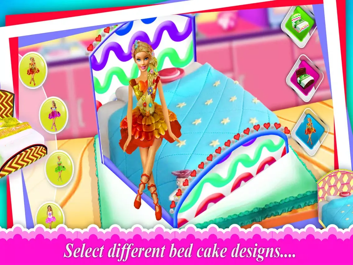 Capturas de pantalla de DIY Doll Bed Cake Maker Game! Creative Bakery Chef iPad 