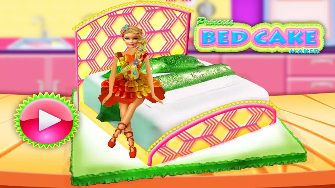 Capturas de pantalla de DIY Doll Bed Cake Maker Game! Creative Bakery Chef