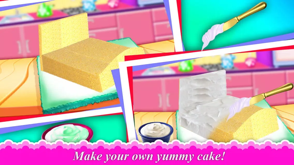 Capturas de pantalla de DIY Doll Bed Cake Maker Game! Creative Bakery Chef