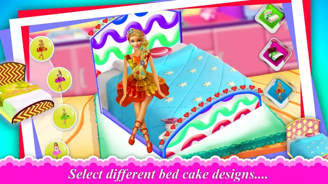 Capturas de pantalla de DIY Doll Bed Cake Maker Game! Creative Bakery Chef