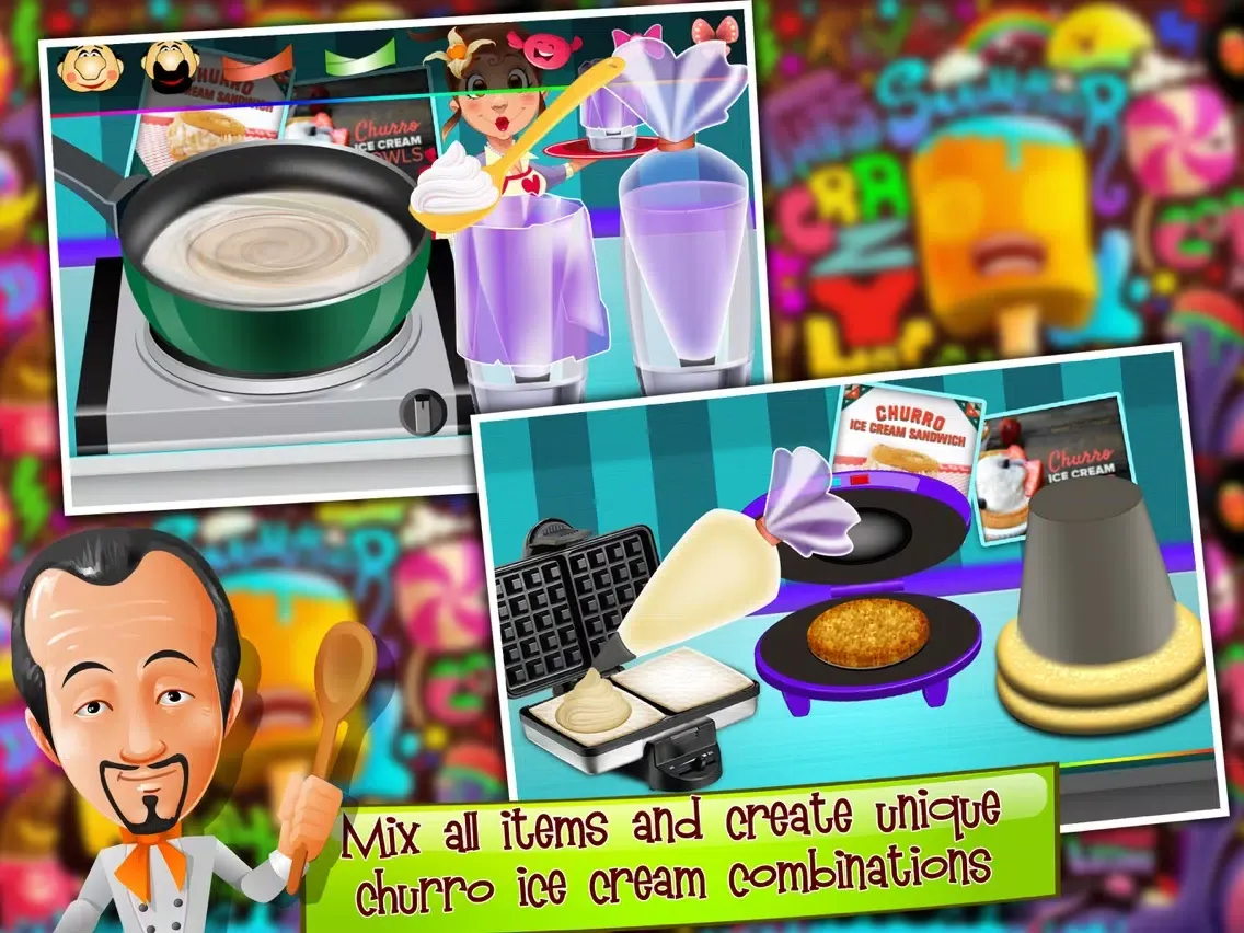 Churro Ice cream Maker Pro - Icy Sweet Madness iPad  Ekran Görüntüleri