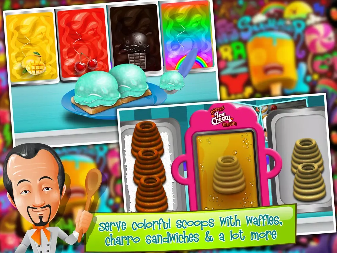 Churro Ice cream Maker Pro - Icy Sweet Madness iPad  Ekran Görüntüleri