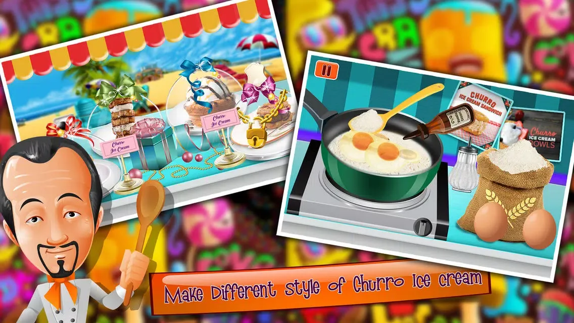 Churro Ice cream Maker Pro - Icy Sweet Madness Ekran Görüntüleri