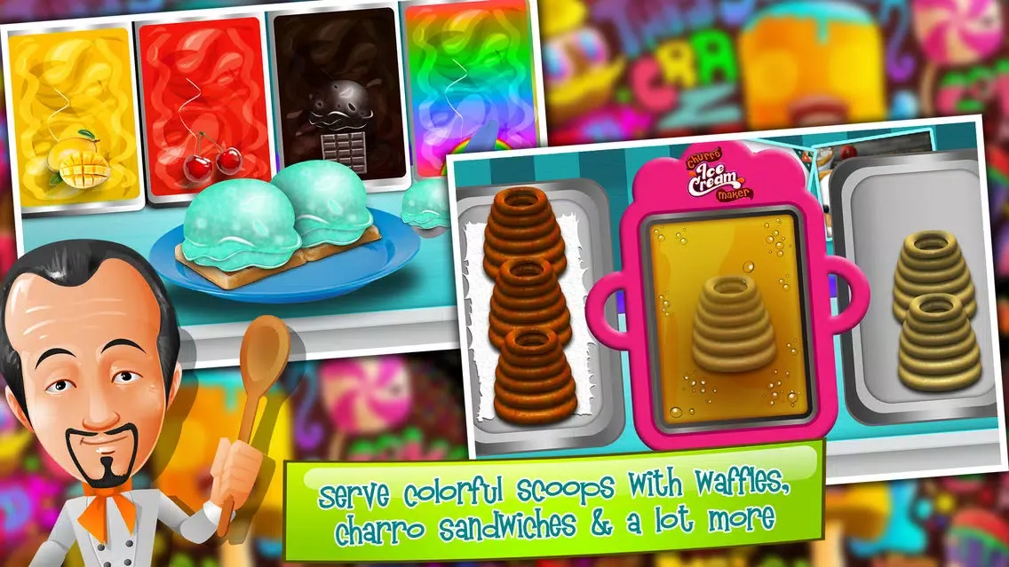 Churro Ice cream Maker Pro - Icy Sweet Madness Ekran Görüntüleri