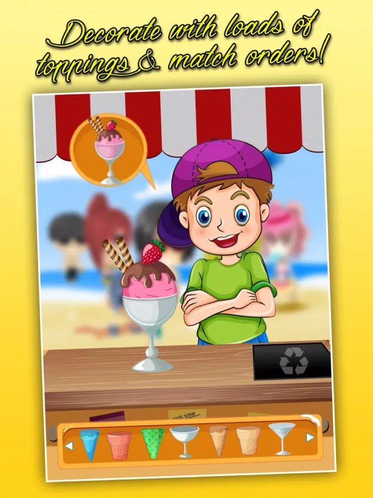 Capturas de pantalla de My Ice Cream Chef Cooking Game - Make Frozen Cone Scoops & Match Icecream Orders iPad 