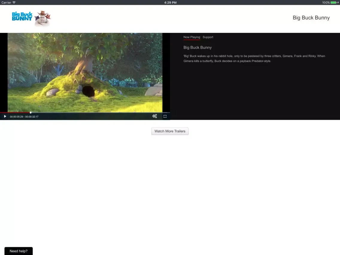 Tangkapan skrin Trailer Vault iPad 