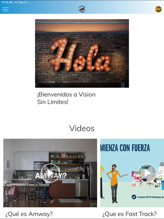 Tangkapan skrin Vision Sin Limites iPad 