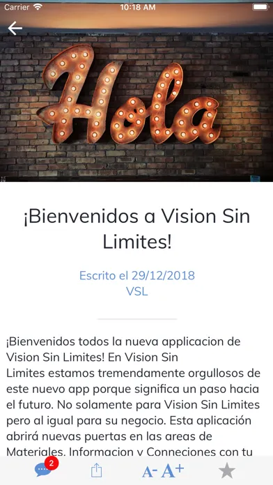 Tangkapan skrin Vision Sin Limites