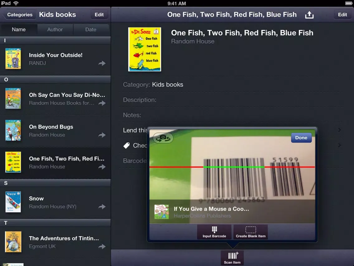 Barcode Library Scan & Catalog iPad  Ekran Görüntüleri