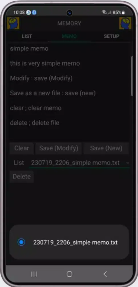 Memory Ekran Görüntüleri