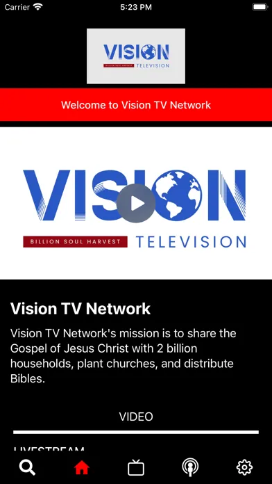 Capturas de pantalla de Vision Television Network