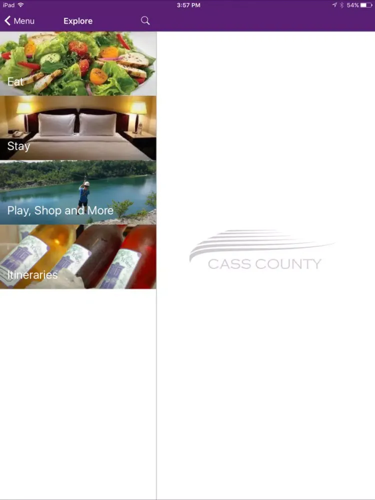 Tangkapan skrin Discover Cass County iPad 