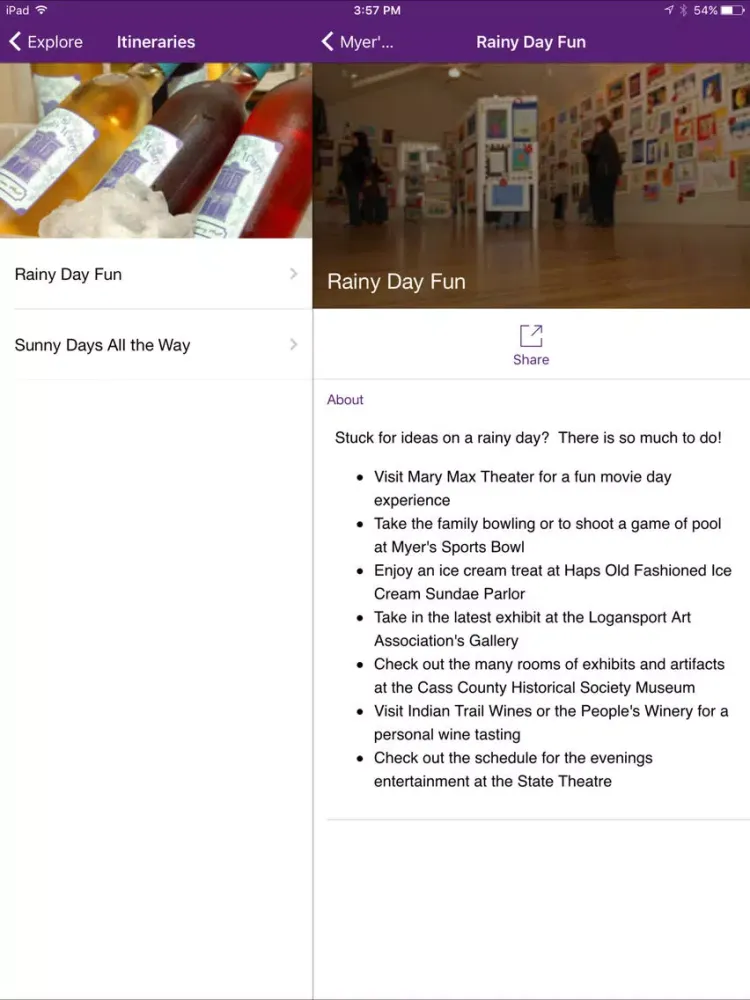 Tangkapan skrin Discover Cass County iPad 
