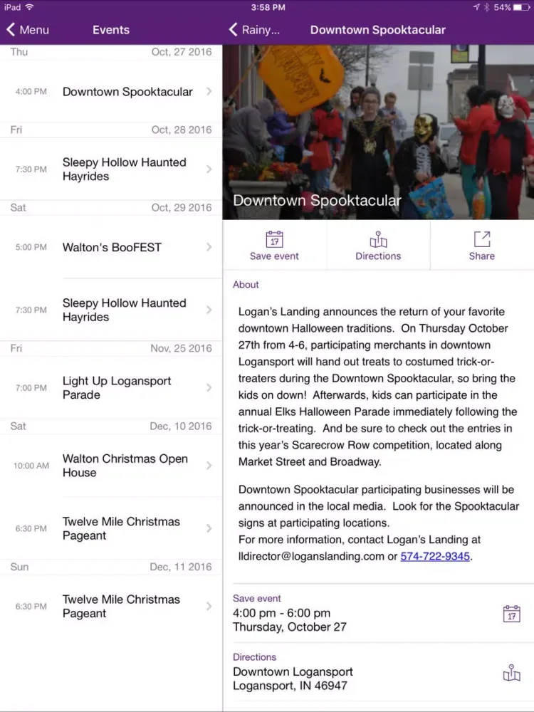 Tangkapan skrin Discover Cass County iPad 