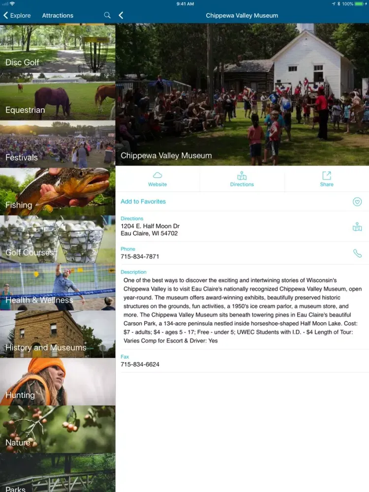 Visit Eau Claire iPad 应用截图
