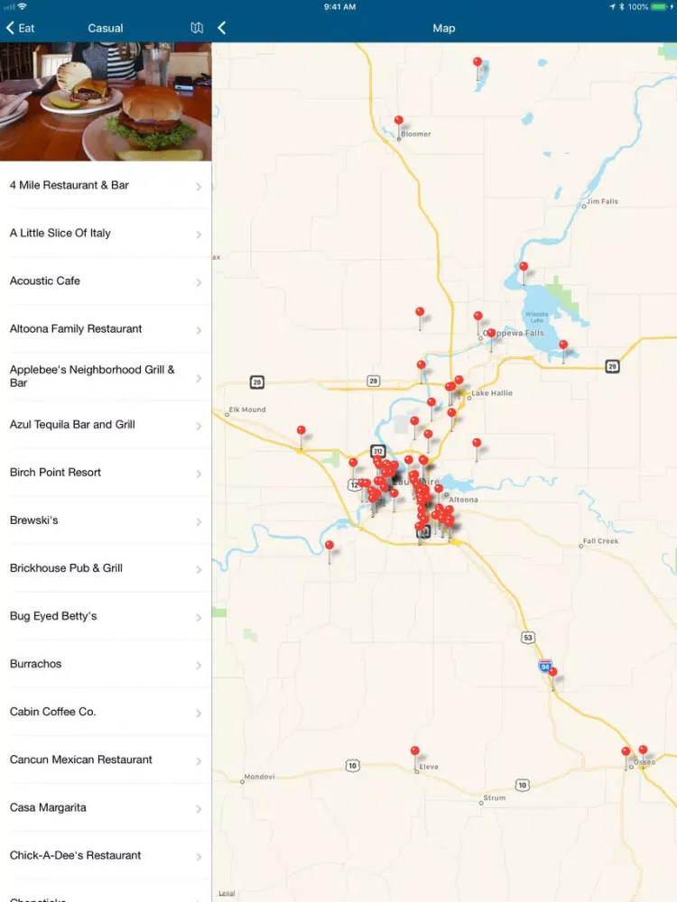Visit Eau Claire iPad 应用截图