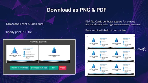 Business Card Maker, Visiting Screenshots