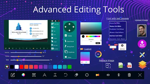 Business Card Maker, Visiting Screenshots