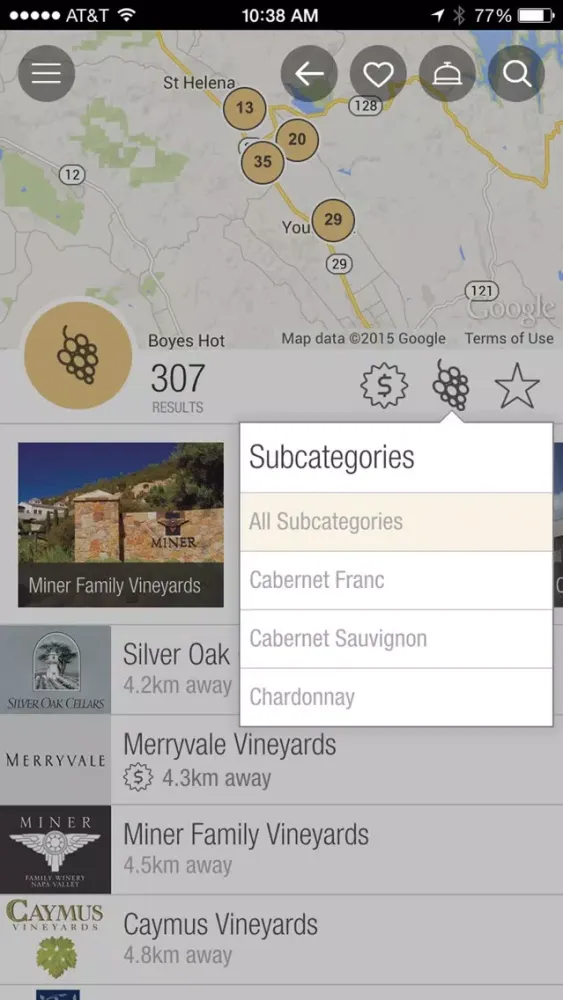 Napa Valley Mobile Concierge Screenshots
