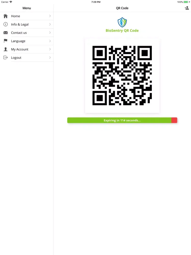 تصاویر BioSentry Visitors App iPad 
