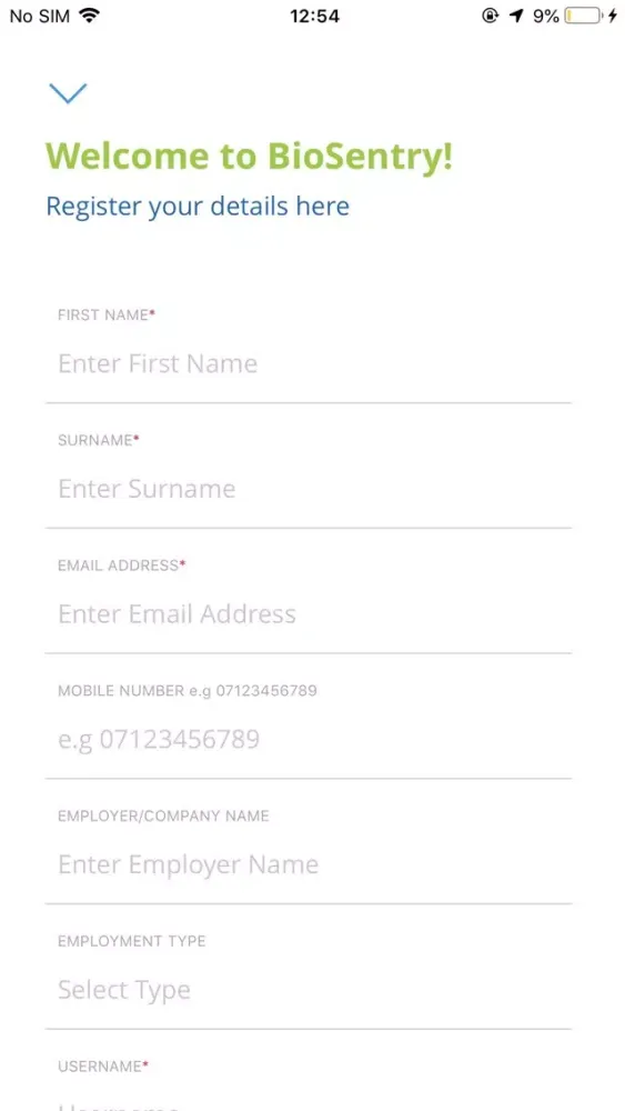 تصاویر BioSentry Visitors App