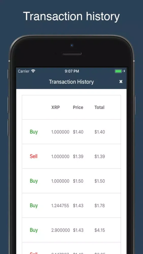 Balance Tracker - BTCMarkets 스크린샷
