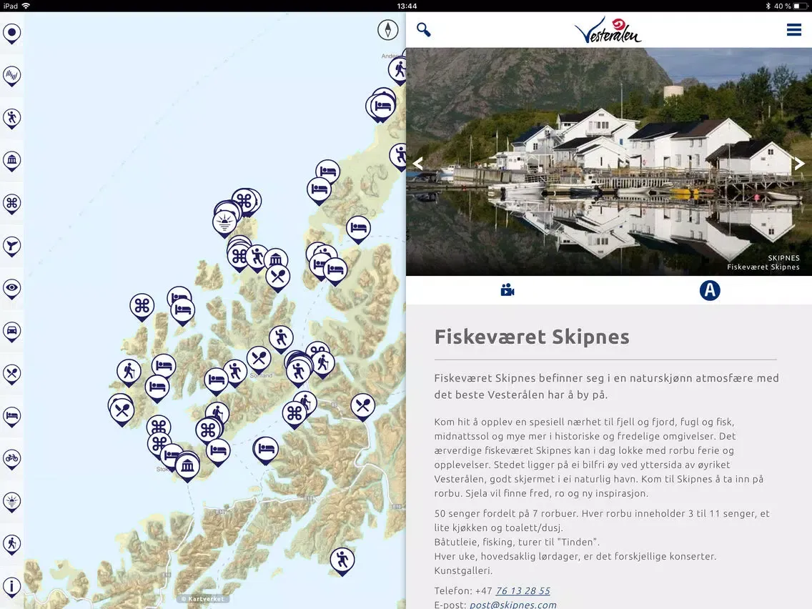 Visit Vesterålen iPad  स्क्रीनशॉट